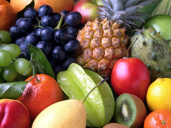 fruta para un vuelo agradable y sano