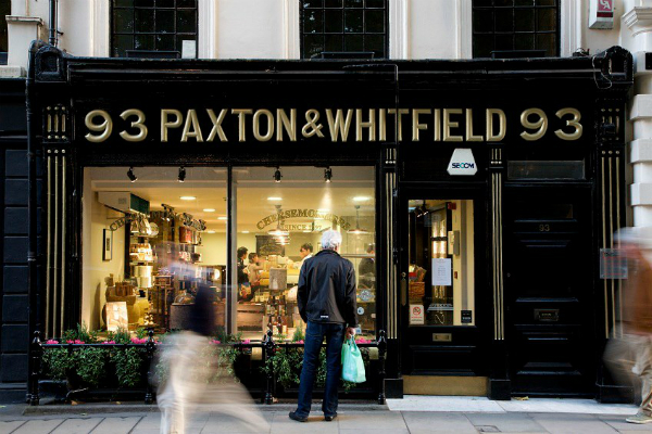 Paxton & Whitfield: quesos de lujo con siglos de historia. Imagen de su web.