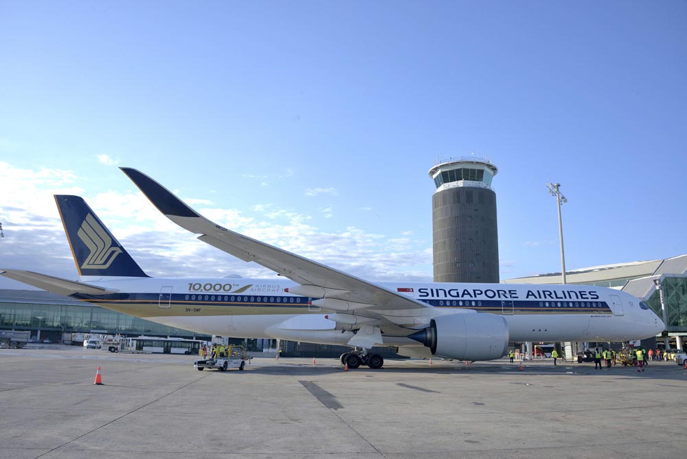 Barcelona y Singapur A350