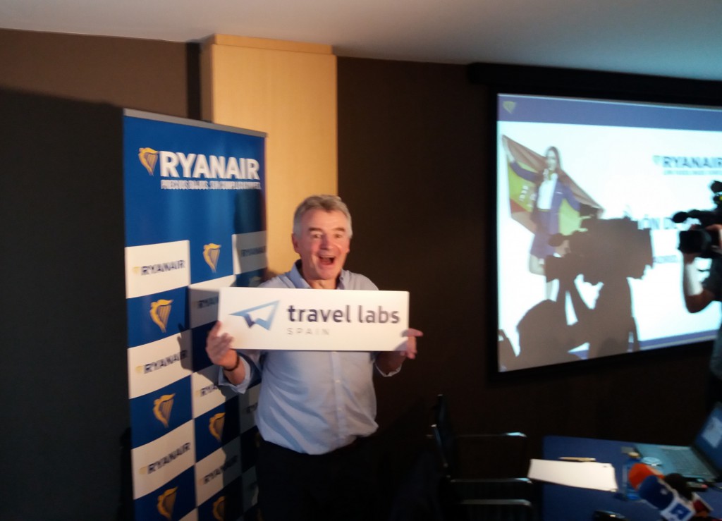 Michael O’Leary, CEO de Ryanair, en su encuentro con periodistas ayer en Madrid