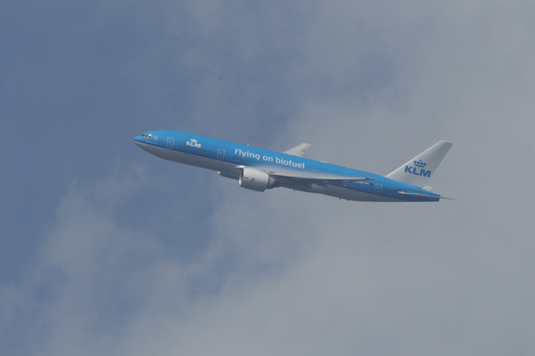 Avión de KLM con biofuel