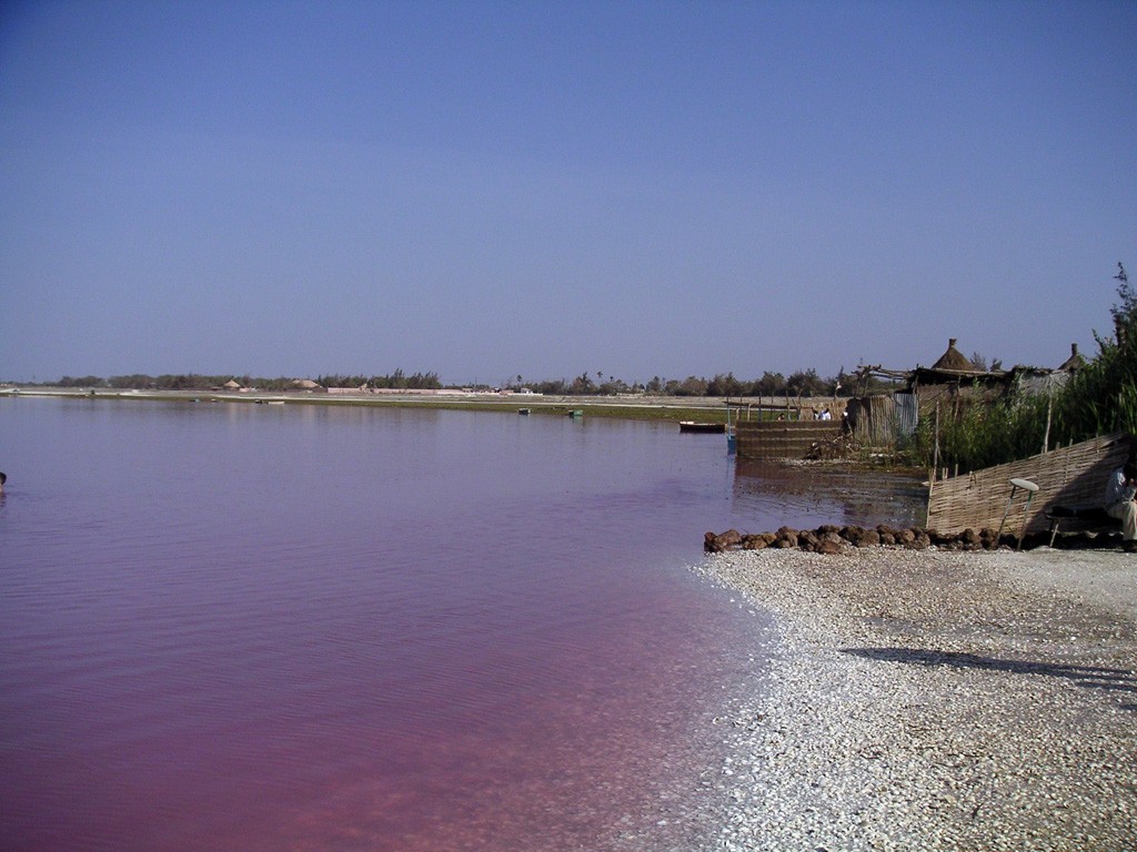 El curioso lago color rosa de Senegal. Foto: Arnault , vía Wikimedia Commons