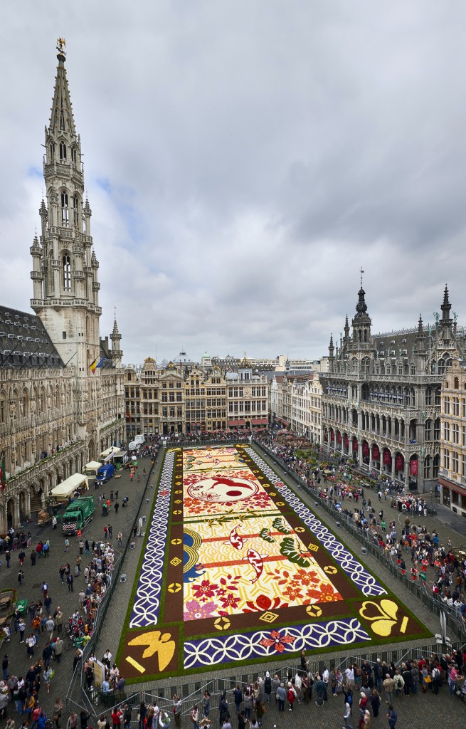 suelo de flores de la Grand-Place, Bruselas
