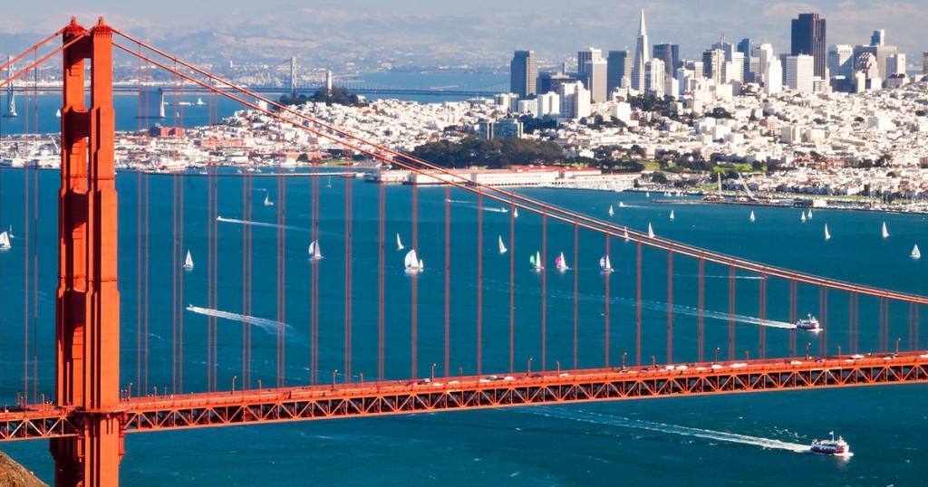  La Bahía de San Francisco y su famoso puente.