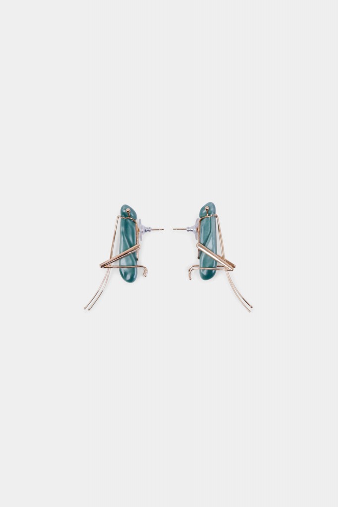  La pieza favorita de Andrés es la de los Grasshopper Earrings, unos pendientes presentes en las últimas colecciones que representan a dos saltamontes.